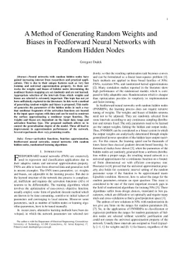 A Method of Generating Random Weights and Biases in Feedforward Neural
  Networks with Random Hidden Nodes
