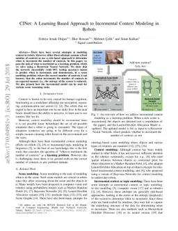 CINet: A Learning Based Approach to Incremental Context Modeling in
  Robots