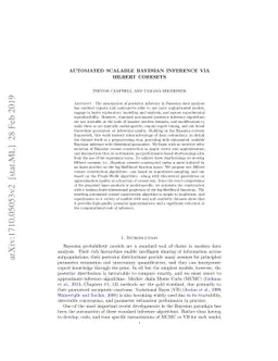 Automated Scalable Bayesian Inference via Hilbert Coresets