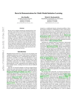 Burn-In Demonstrations for Multi-Modal Imitation Learning
