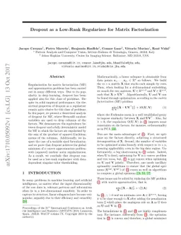 Dropout as a Low-Rank Regularizer for Matrix Factorization