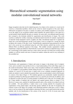 Hierarchical semantic segmentation using modular convolutional neural
  networks