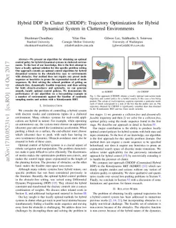 Hybrid DDP in Clutter (CHDDP): Trajectory Optimization for Hybrid
  Dynamical System in Cluttered Environments