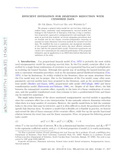 Efficient Estimation for Dimension Reduction with Censored Data