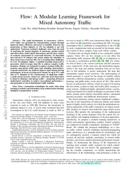 Flow: A Modular Learning Framework for Mixed Autonomy Traffic