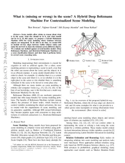 What is (missing or wrong) in the scene? A Hybrid Deep Boltzmann Machine
  For Contextualized Scene Modeling