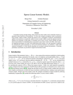 Sparse Linear Isotonic Models
