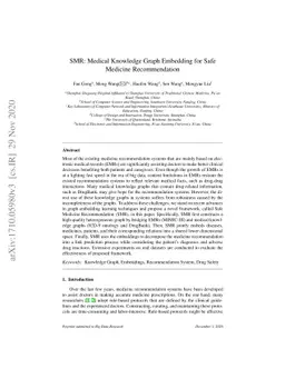 SMR: Medical Knowledge Graph Embedding for Safe Medicine Recommendation