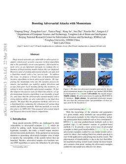 Boosting Adversarial Attacks with Momentum