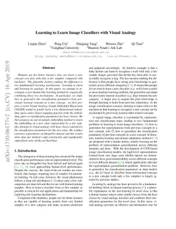 Learning to Learn Image Classifiers with Visual Analogy