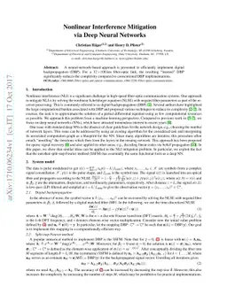 Nonlinear Interference Mitigation via Deep Neural Networks