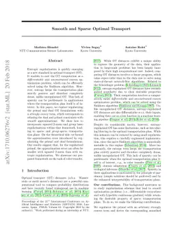 Smooth and Sparse Optimal Transport