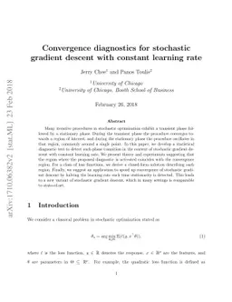 Convergence diagnostics for stochastic gradient descent with constant
  step size