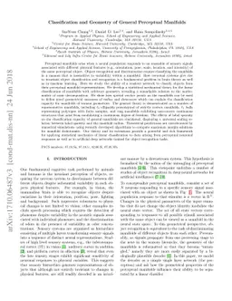Classification and Geometry of General Perceptual Manifolds