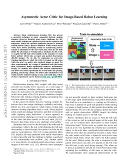 Asymmetric Actor Critic for Image-Based Robot Learning