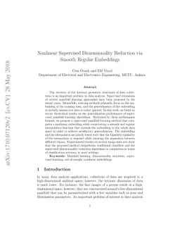 Nonlinear Supervised Dimensionality Reduction via Smooth Regular
  Embeddings