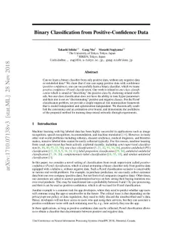 Binary Classification from Positive-Confidence Data