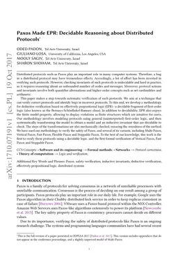 Paxos Made EPR: Decidable Reasoning about Distributed Protocols