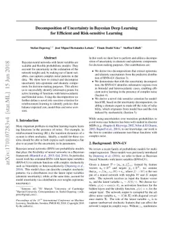 Decomposition of Uncertainty in Bayesian Deep Learning for Efficient and
  Risk-sensitive Learning