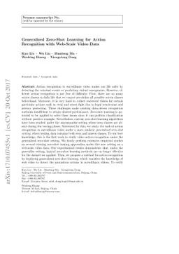 Generalized Zero-Shot Learning for Action Recognition with Web-Scale
  Video Data