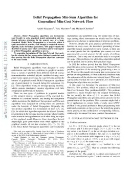 Belief Propagation Min-Sum Algorithm for Generalized Min-Cost Network
  Flow