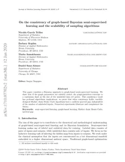 On the Consistency of Graph-based Bayesian Learning and the Scalability
  of Sampling Algorithms