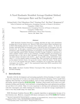A Novel Stochastic Stratified Average Gradient Method: Convergence Rate
  and Its Complexity