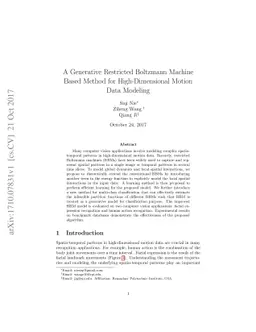 A Generative Restricted Boltzmann Machine Based Method for
  High-Dimensional Motion Data Modeling