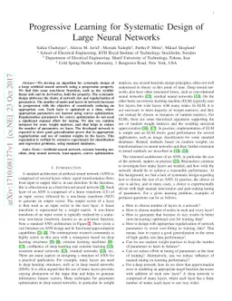 Progressive Learning for Systematic Design of Large Neural Networks