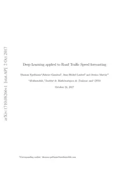 Deep Learning applied to Road Traffic Speed forecasting