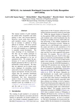 BENGAL: An Automatic Benchmark Generator for Entity Recognition and
  Linking