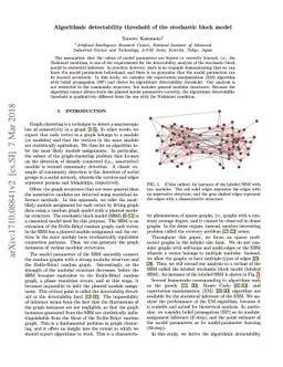 Algorithmic detectability threshold of the stochastic block model