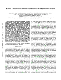 Avoiding Communication in Proximal Methods for Convex Optimization
  Problems