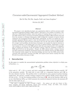Curvature-aided Incremental Aggregated Gradient Method