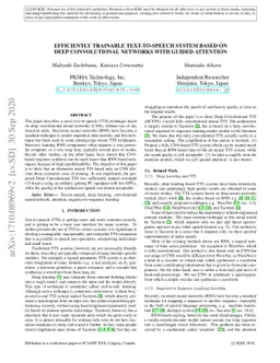 Efficiently Trainable Text-to-Speech System Based on Deep Convolutional
  Networks with Guided Attention