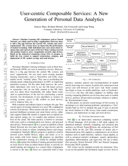 User-centric Composable Services: A New Generation of Personal Data
  Analytics