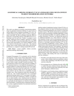 Anatomical labeling of brain CT scan anomalies using multi-context
  nearest neighbor relation networks