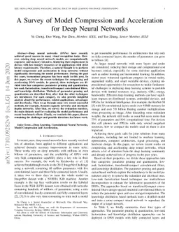 A Survey of Model Compression and Acceleration for Deep Neural Networks