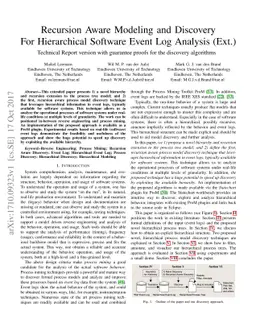 Recursion Aware Modeling and Discovery For Hierarchical Software Event
  Log Analysis (Extended)