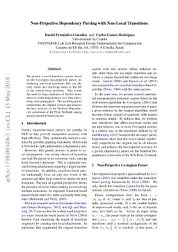 Non-Projective Dependency Parsing with Non-Local Transitions