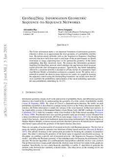 GeoSeq2Seq: Information Geometric Sequence-to-Sequence Networks