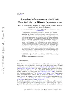 Bayesian Inference over the Stiefel Manifold via the Givens
  Representation