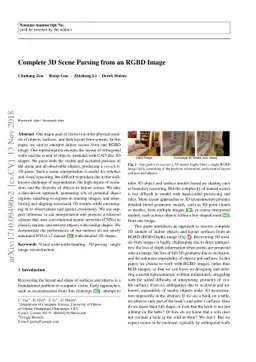 Complete 3D Scene Parsing from an RGBD Image