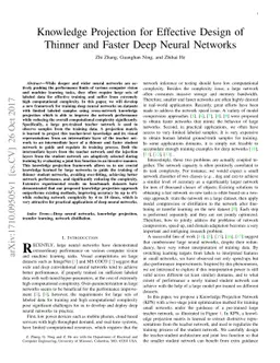 Knowledge Projection for Deep Neural Networks