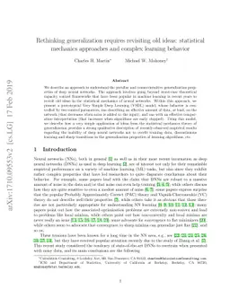 Rethinking generalization requires revisiting old ideas: statistical
  mechanics approaches and complex learning behavior