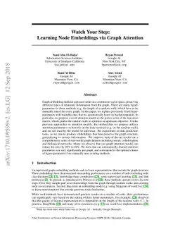 Watch Your Step: Learning Node Embeddings via Graph Attention