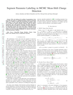 Segment Parameter Labelling in MCMC Mean-Shift Change Detection