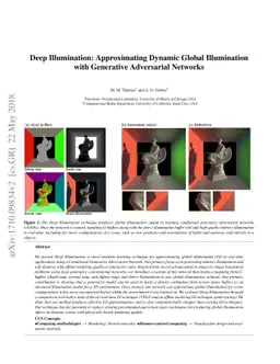 Deep Illumination: Approximating Dynamic Global Illumination with
  Generative Adversarial Network