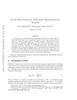 Zeroth Order Nonconvex Multi-Agent Optimization over Networks