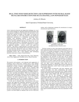 Real-Time Wind Noise Detection and Suppression with Neural-Based Signal
  Reconstruction for Mult-Channel, Low-Power Devices